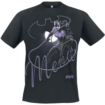 Batman T-shirt - Catwoman - Meow - S tot 4XL - voor Mannen - zwart