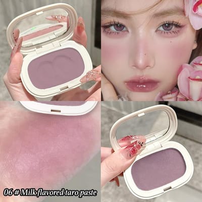 Blush in één kleur Zijdezachte textuur Lage saturatie Langhoudend Natuurlijk Matte Blushcrème Gezichtsmake-up Cosmetica