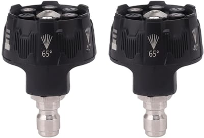 Dailygoods- Hogedrukspuitmondstuk 6-in-1 - Verstelbaar - Multifunctioneel - 1/4 Snelle Plug - Roestvrij Staal - 72 gram - Hogedrukspuit