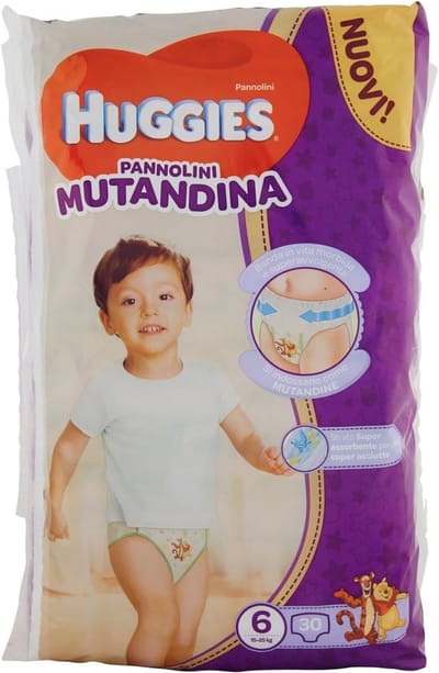 Baby Broekjes - Luier Broekjes - Droge Baby Huid - Zachte Tailleband - Maat 6 30 Stuks - Wit