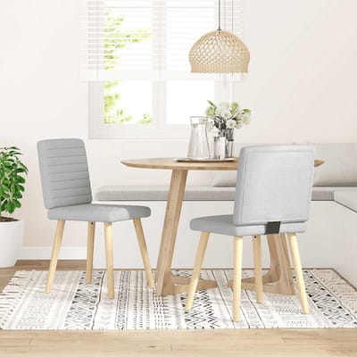 vidaXL - Eetkamerstoelen - 2 - st - stof - wolk - grijs