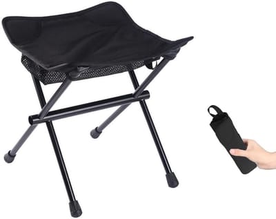 Lichtgewicht Campingkruk Opvouwbaar - Draagbare Klapstoel 30cm voor Wandelen, Vissen en Buitenactiviteiten tot 180kg