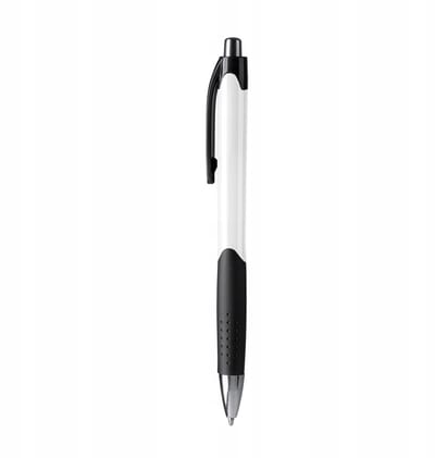 Premium ABS Pen met Knop - Comfortabele Grip - Wit