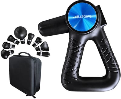 AJ-Sports Massage Gun PRO+ - Massage Pistool - Massage Apparaat - 8 opzetstukken - Inclusief Koffer - Zwart - Draadloos - Krachtig