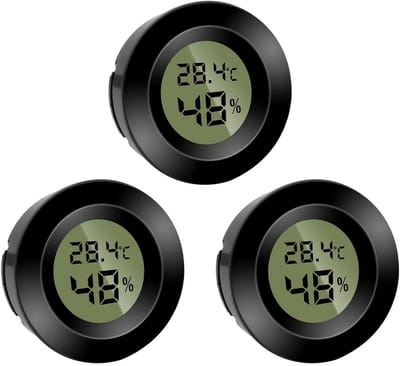 Mini Hygrometer en Thermometer Set - Luchtvochtigheidsmeter voor Binnen, Kantoor en Woonkamer - 3 Stuks