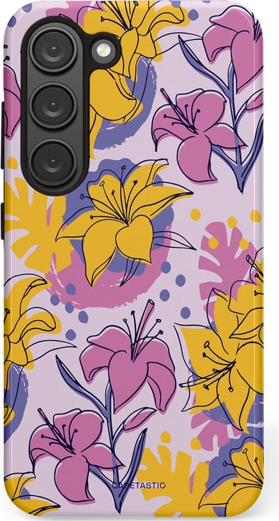 Casetastic Hoesje Geschikt voor Samsung S23 - Stijlvolle Beschermende Duo-layer Case - Flora Fantasia