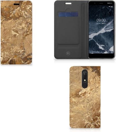 Nokia 5.1 (2018) Standcase Marmer Creme