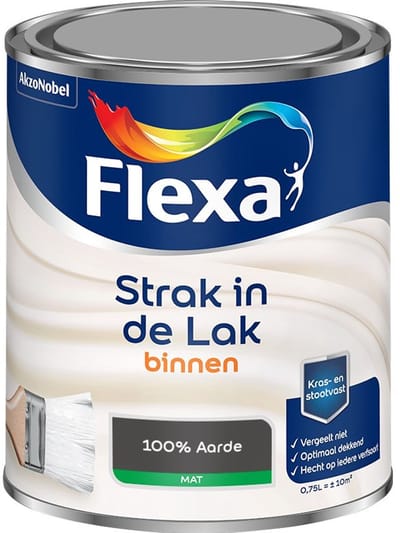 Flexa - Strak In De Lak Binnenlak Mat - 100% Aarde - Mengverf - 750 Ml