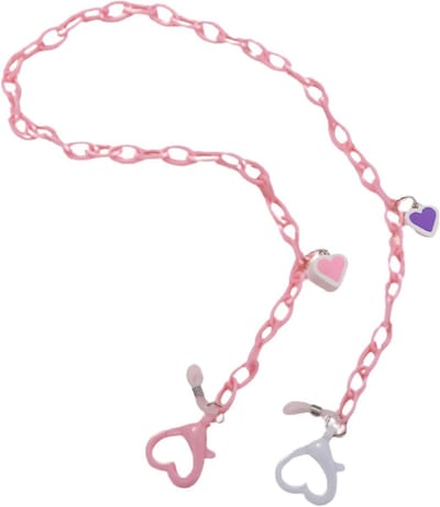 Ketting Mondkapje - Lanyard Ketting - Veilig Dragen - Verstelbaar Ontwerp - 55 cm - Groen Paars Wit Roze