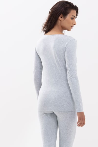 Top 1/1-lange mouwen Serie Cotton Pure Light Grey Melange