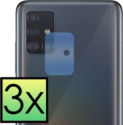 Camera Lens Protector - 3 Stuks - Geschikt voor Samsung Galaxy A51 - Camera Screenprotector - Beschermglas - Gehard Glas - Tempered Glass - Screen Protector