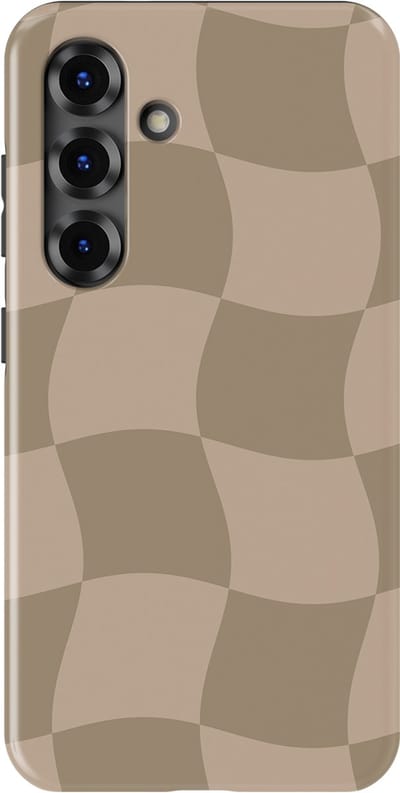 Checkered Warp Hoesje Samsung Galaxy S25 FE | Geschikt Voor Mag | Uniek Design Hoesje | Beschermhoes Samsung Galaxy S25 FE Sandwave