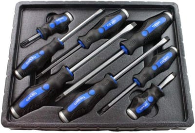 Schroevendraaierset - Gereedschapset Handgereedschap - Klus Klussen - Verzonken Zeskantkop - 8 Stuks - Zwart