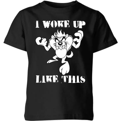 Looney Tunes Taz I Woke Up Like This Kinder T-shirt - Zwart - 134/140 (9-10 jaar)