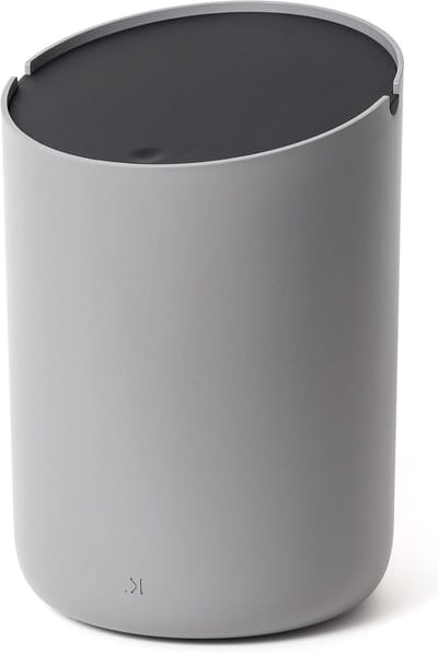 Kleine Tafel Afvalbak 'Tove' - 15L | Exclusieve Mini Cosmetica-Emmer Design uit Berlijn | Afvalbak Voor Badkamer Keuken & Bureau | Antislip Binnenemmer | Donkergrijs Zwart