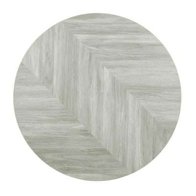 Bolero Voorgeboord Rond Tafelblad Chevron Design 600mm - FU511