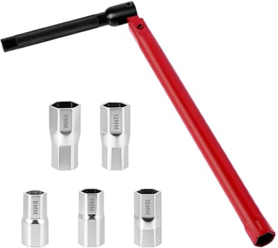 Dailygoods- Kraanmoersleutel Set - 6 Stuks - Ergonomisch Ontwerp - Antislip Handvat - Staal - 8-12 mm Afmetingen - Moersleutel