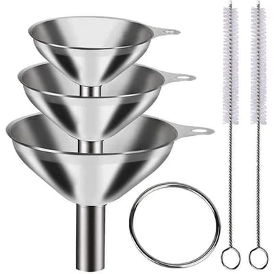 RVS Trechters Set Keuken Voedselkwaliteit Metalen Trechters voor Vullen Fles Trechters voor Essentiële Olie Handige Keukenhulpjes