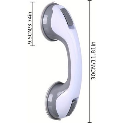 Rampe de salle de bain pour éviter les chutes, ventouse, baignoire, enfants, poignée de poinçonnage gratuite, portes et fenêtres en verre, poignée pour personnes âgées white