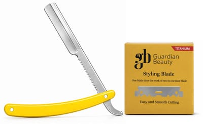 Guardian Beauty Scheermes - Roestvrij Staal - Shavette - Met 100 stuks GB Titanium Halve Mesjes