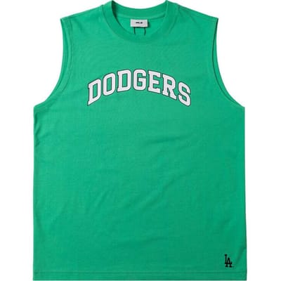 MLB Los Angeles Dodgers Pull Lettre Doux Confortable Sans Manches Gilet Athlétique Unisexes Hauts Jaune Vert 3ATKV0143-07YGS M blue
