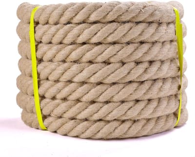 Jute Touw - Cadeaulint Pakkingstouw - Tuinieren Planten Bindend - Natuurlijke Jute Vezels - 15 meter 26 mm - Bruin