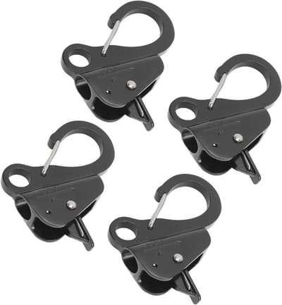 Set van 4 roestvrijstalen veerkarabijnhaken voor boten, aanhangwagens en campers - stevige en duurzame hardware voor veelzijdig gebruik
