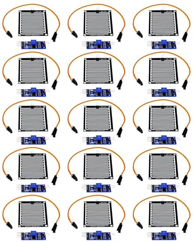 Regensensor Module - Druppel Detector - Projecten Automatisering - Dubbelzijdige Nikkel Behandeling - 15 Stuks - Zilverkleurig