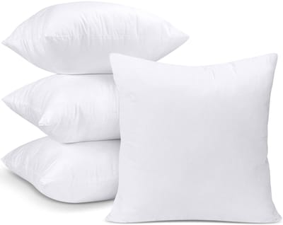 Unyqoos ® Set van 4 Luxe Sierkussenvullingen voor Bank en Slaapkamer - 45x45 cm - Wit