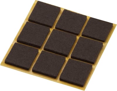 Viltglijders Zelfklevend - Meubelbeschermers Vloerglijders - Meubels Beschermen - Geluidsdempend Krasvrij - 25 x 25 mm - Bruin