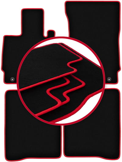 CARLUX-RED automatten voor: Mercedes W221 S-klasse Sedan lang (2005-2013)