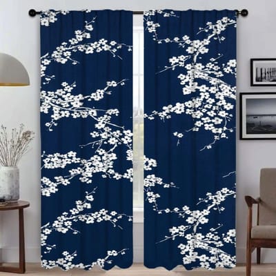 Rideau occultant pour pièce 2 panneaux Fleurs Rideaux anti-moustiques Tulle pour chambre Décoration Halloween Cloisons Stores Salon W50xH70cmx2pcs-CL