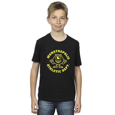 Disney Jongens Monsters University Monstropolis T-Shirt (Zwart)