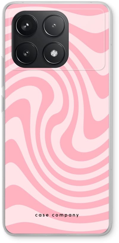 Case Company® - Hoesje geschikt voor Xiaomi Poco F6 Pro hoesje - Swirl Roos - Soft Cover Telefoonhoesje - Bescherming aan alle Kanten en Schermrand