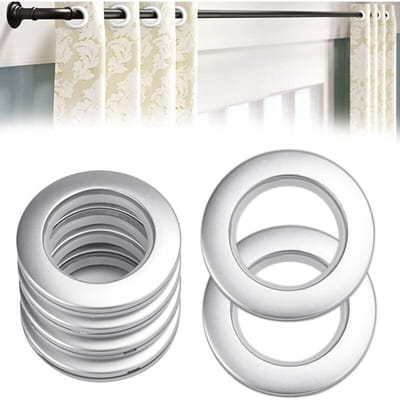 YAGXIG 50 gordijnringen - 40 mm gordijnringen - zilver - gordijnringen - gordijnaccessoires