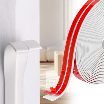 Zelfklevende PVC decoratieve strip voor hoeken, 2CMx6M wand- en tegelrandbescherming, eenvoudig aan te brengen