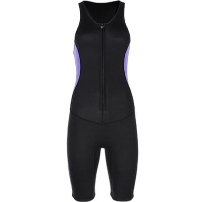 Combinaison Shorty Sans Manches Femme 2MM Néoprène Fermeture Éclair Avant Maillot de Bain pour Plongée Snorkeling Surf Natation Sports Nautiques violet
