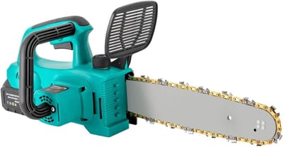 Elektrische Kettingzaag - Houtkapper Zaag - Tuinonderhoud Snoeien - Borstelmotor 1100W - 30 cm Zaagblad - Groen Zwart