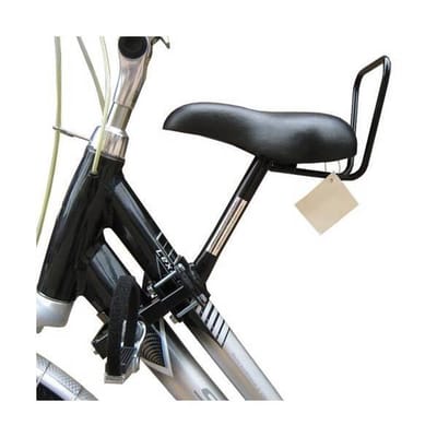 Zadel Op Stang Model 3 Kinderzitje voor Damesfiets Met Dubbele Stang Met Dikke Onderbuis - Nooit Meer Zwaar sturen