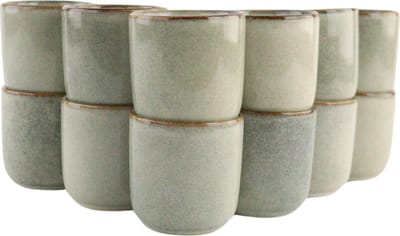 OTIX Espresso Kopjes - Set van 12 - 80ml - Mokken - Aardewerk - BEECH