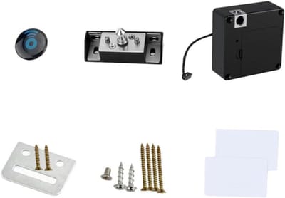 Elektronisch Kastslot - Verborgen Sluiting - Meubels Beveiligen - Zonder Boren - 7.6 x 7.6 cm - Zwart