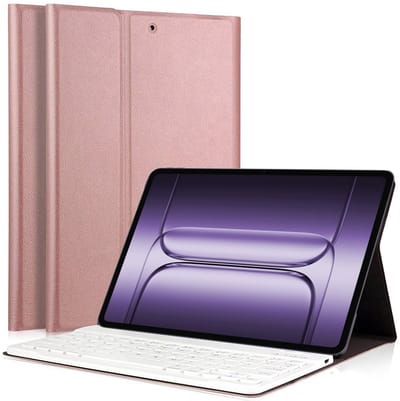 Hoes met toetsenbord geschikt voor OnePlus Pad 3 (13.2 inch) - Keyboard Book Case Cover Hoesje Rosegoud