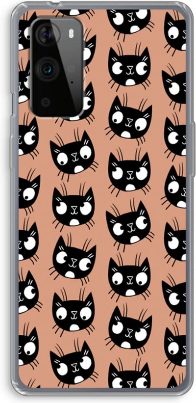 Case Company® - Hoesje geschikt voor OnePlus 9 Pro hoesje - Kat - Soft Cover Telefoonhoesje - Bescherming aan alle Kanten en Schermrand