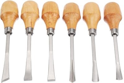 Houtsnijgereedschap Set - Handbeitels - Houtbewerking Projecten - Chroom vanadium staal - 6 Delig - Niet gespecificeerd