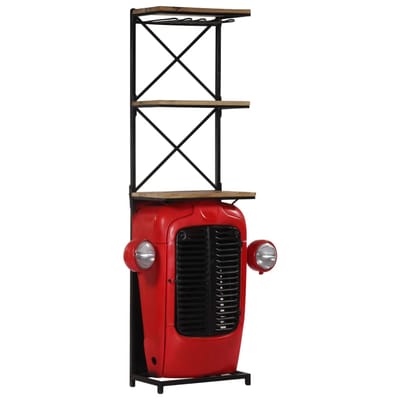 vidaXL - Wijnkast - tractor - 49x31x172 - cm - massief - mangohout