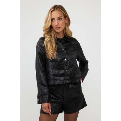 EsQualo Blazer Metallic Black Größe: 36 | Blazer Outlet | Damen | Schwarz