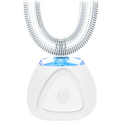 U-vormige elektrische tandenborstel Volwassenen IPX7 Waterdichte 360 ​​graden oplaadbare automatische tandenborstel wit