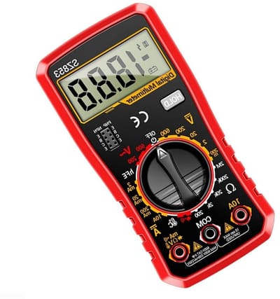 Digitale Multimeter - Meetinstrument - Elektrische Metingen - Anti Burnout Bescherming - 1999 Count Display - Rood