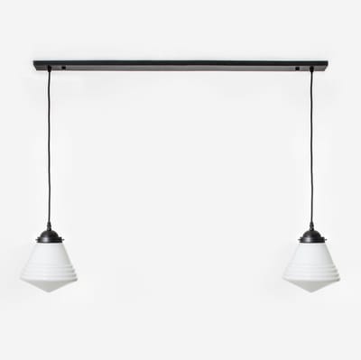 2 x Luxe School Small lampen aan plafondbalk Moonlight - Art Deco Trade