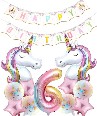 * Snoes * Cijfer 6 ballon Unicorn Mega Pack* Eenhoorn Licht Roze * DIY Slinger* Set van 12 Grotere Ballonnen* Unicorn Licht Roze 6 * Eerste verjaardag * Hoera 6 Jaar * Birthday * Ballon Cijfer 6